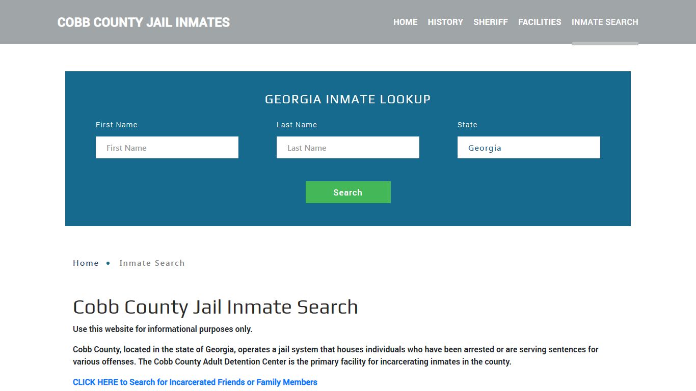 Cobb County, GA Detainee Lookup